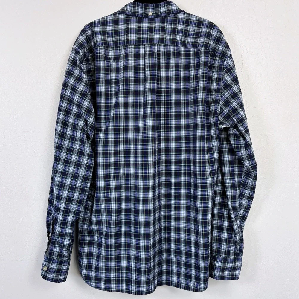 J.Crew Tartan Plaid Shirt XL Cotton Jenna Lyons Heritage Prep Campus Collegiate‎